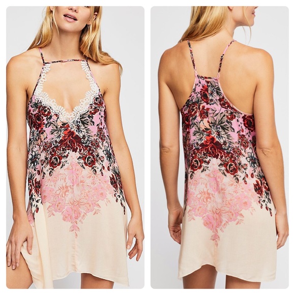 Free People Dresses & Skirts - Free People Floral Haze Mini Slip Dress S